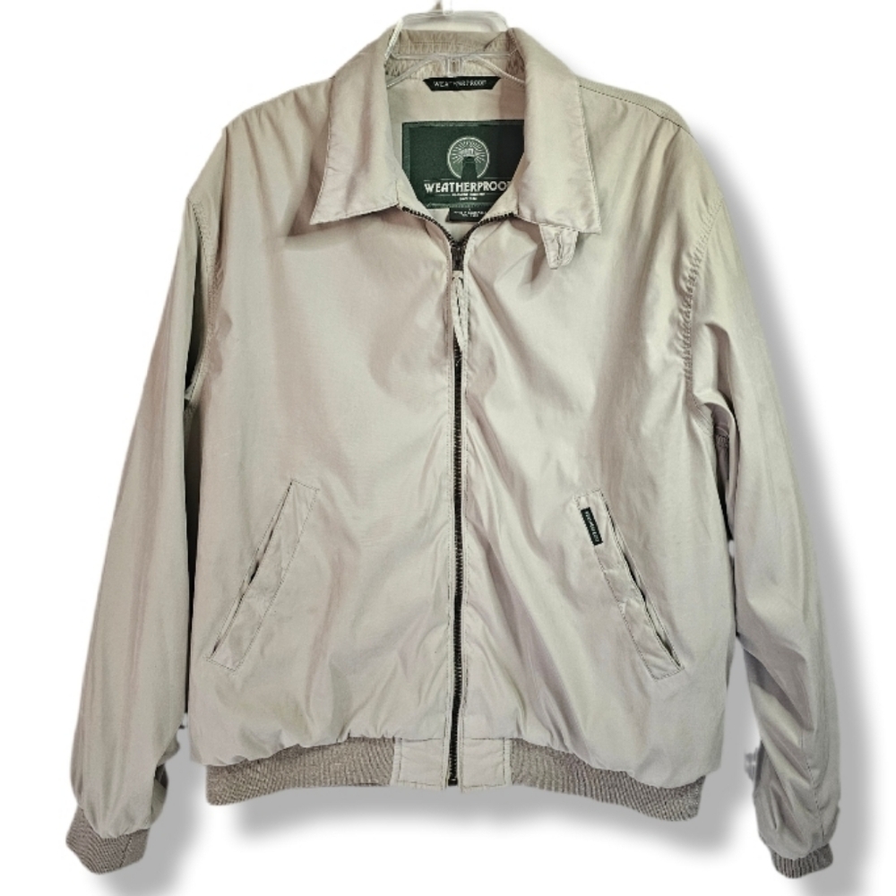 Weatherproof Softshell Full Zip Lined Golf Jacket Men's Size L Dadcore Outdoor
